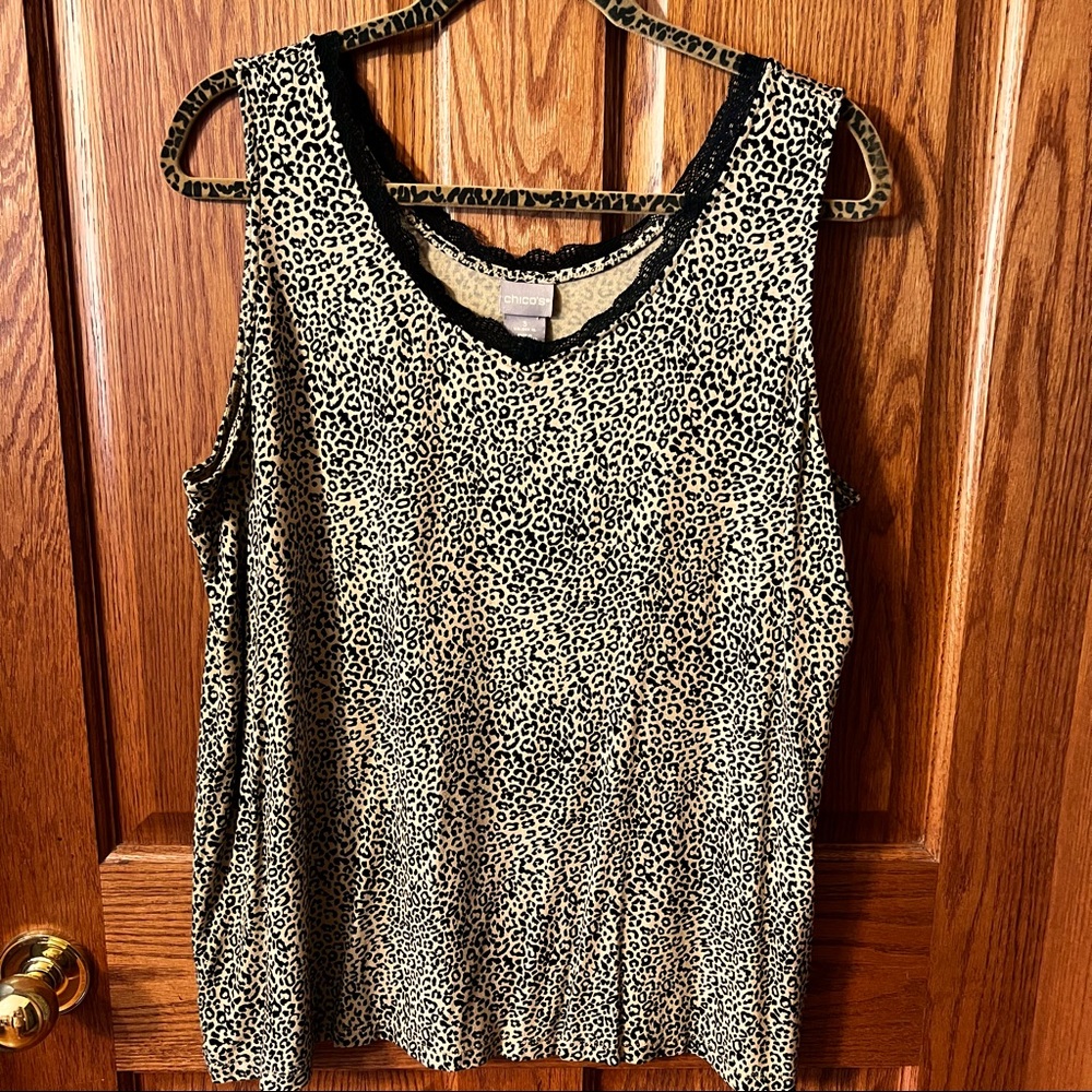 Chico’s animal print stretch tank
